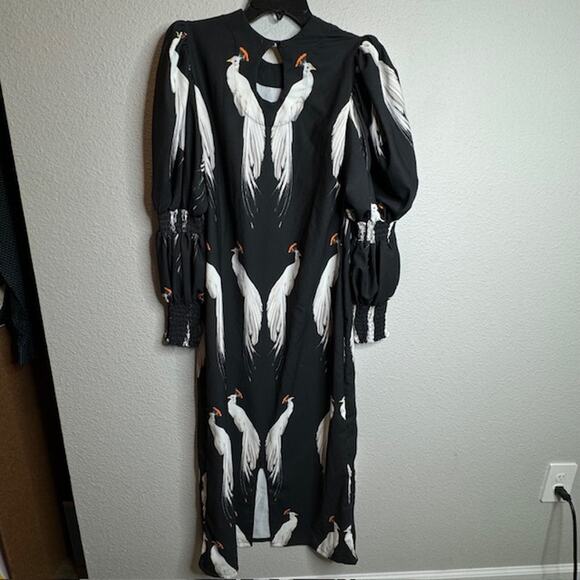 The Lulo Project Made To Lounge Dress Makeda Tunic Black Peacock Size X-Small - Picture 12 of 15